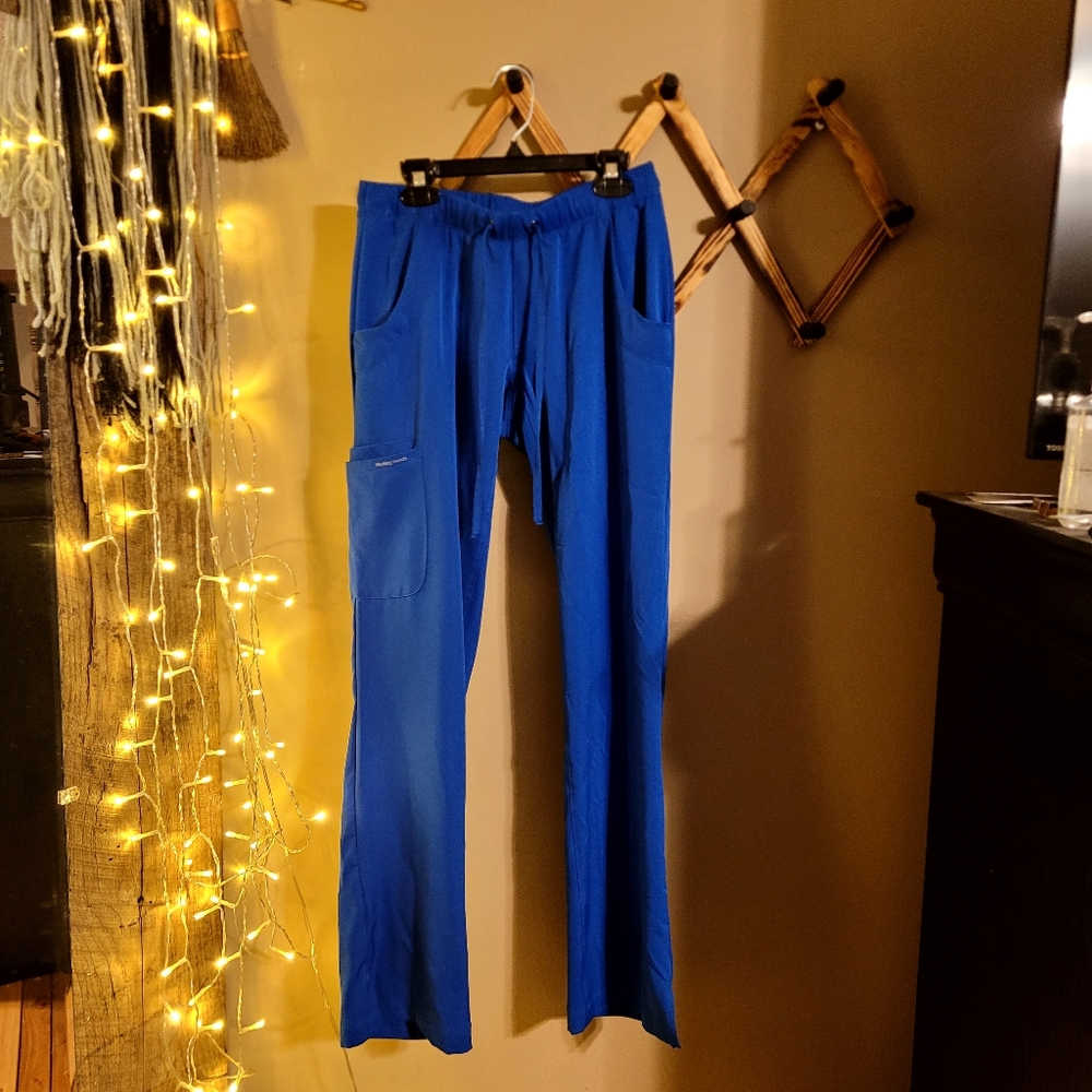 Royal blue XXS healing hands scrub pants-EUC